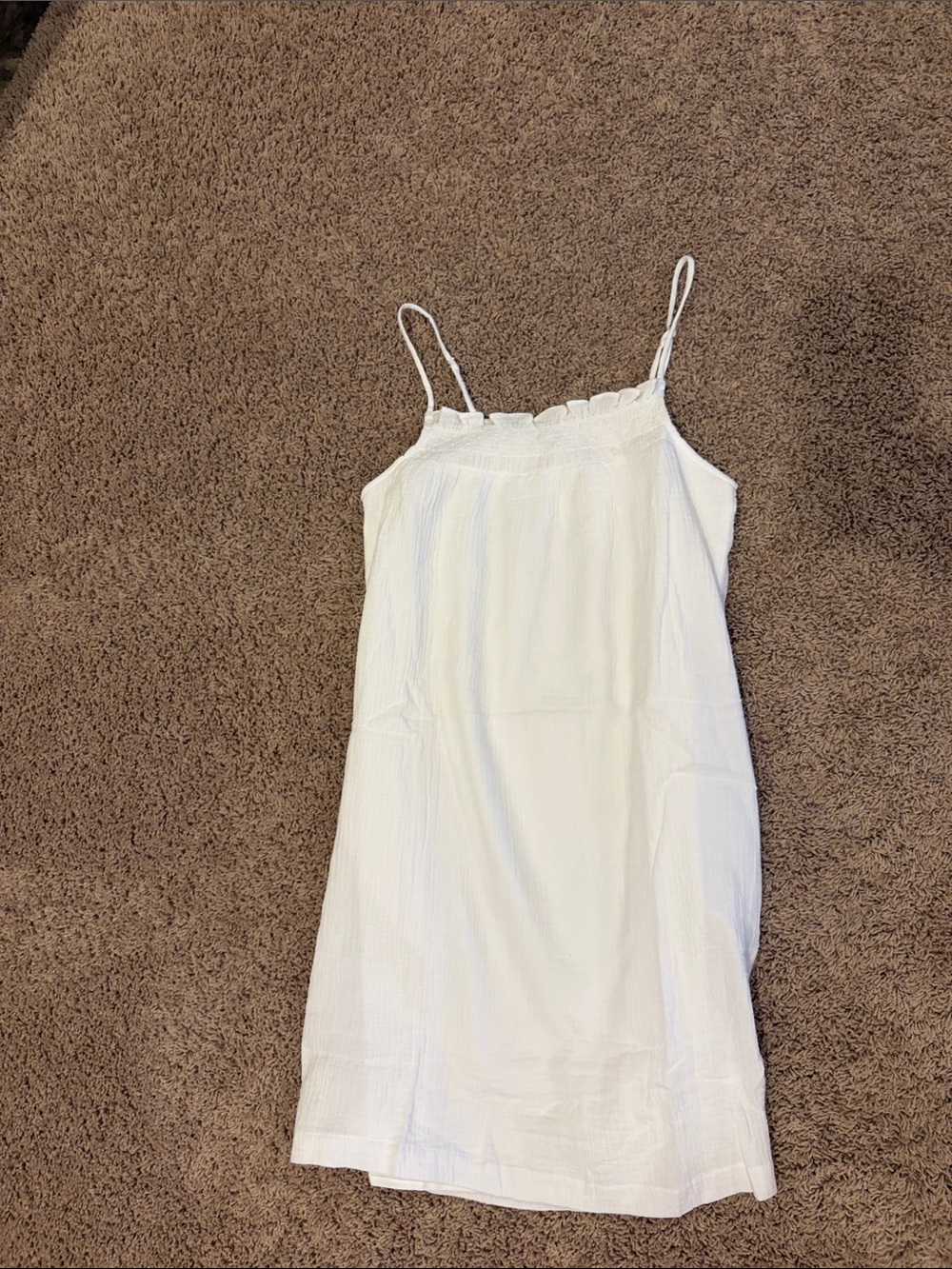 White Spaghetti-Strap Mini Dress